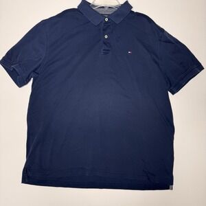 Tommy Hilfiger Men's Short Sleeve XL Navy Blue Polo